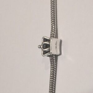 Silver Princess Crown Charm for Pandora Style Bracelet